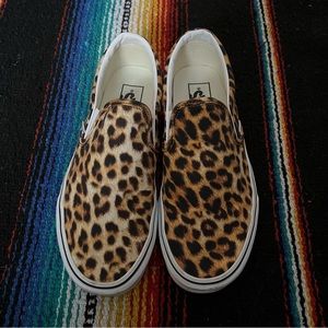 Vans leopard slip on